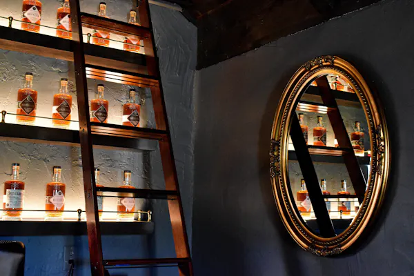 shelving, bottle, liquor, shelf, alcoholic drink, glass bottle