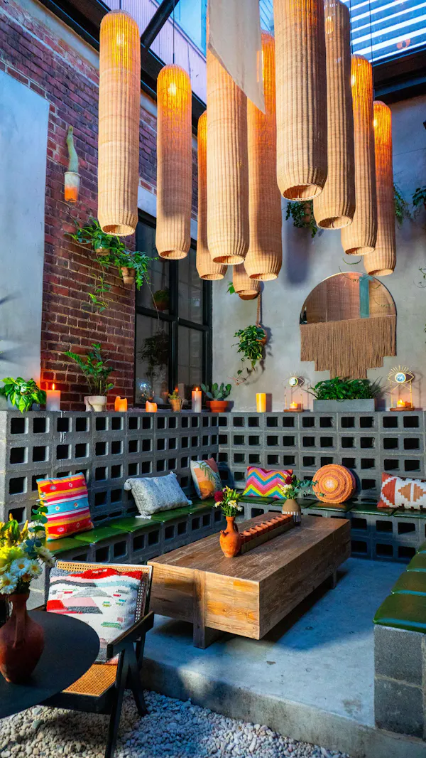 property, plant, table, orange, chair, wood