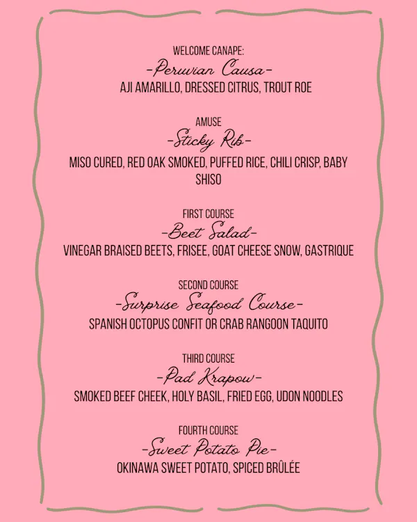 text, pink, font, number, restaurant menu, design