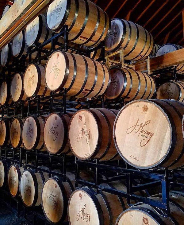 barrel, light, winery, wine cellar, wood, mass production