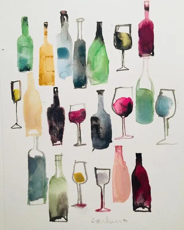 liquid, bottle, stemware, glass bottle, paint, wine glass