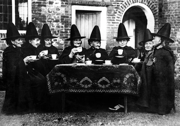 hat, witch hat, monochrome photography, costume hat, sun hat, black and white