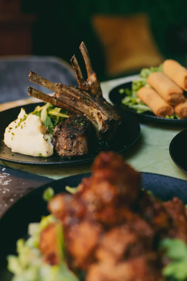 food, tableware, ingredient, cooking, meat, fried food