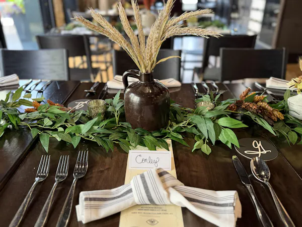 furniture, table, tableware, tablecloth, flower arranging, centrepiece