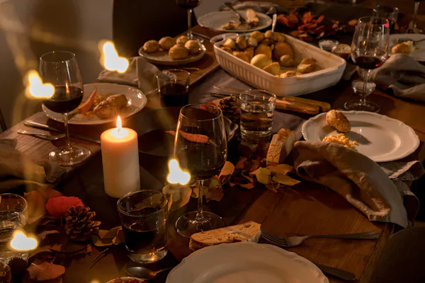 tableware, table, drinkware, stemware, furniture, candle