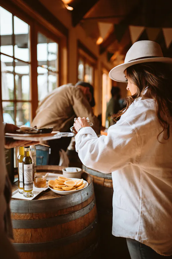 food, tableware, hat, wood, window, plate