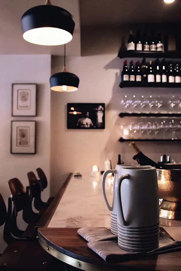 tableware, light, drinkware, black, wood, lamp