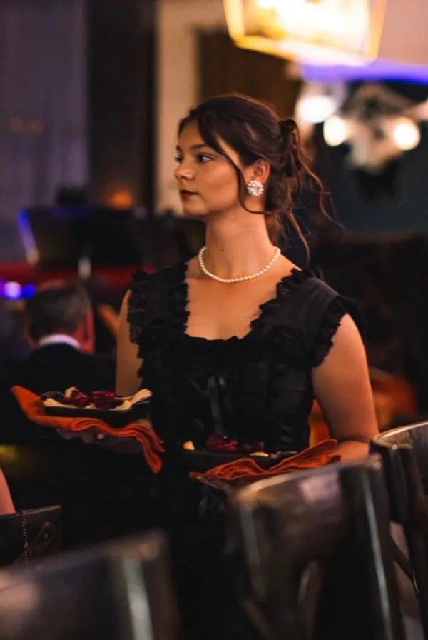 fashion, event, conversation, day dress