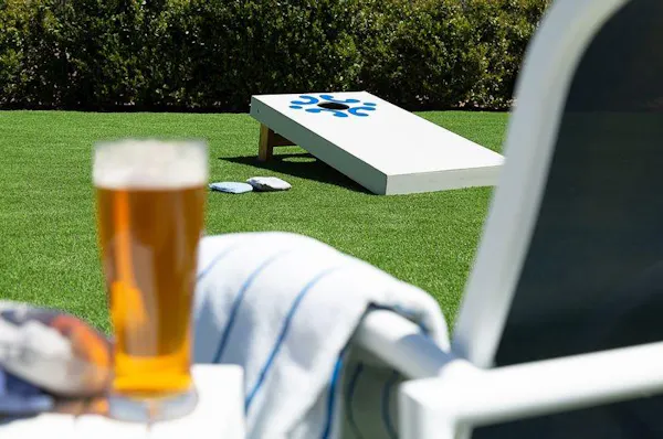 lawn, leisure, game, cornhole, artificial turf, outdoor furniture
