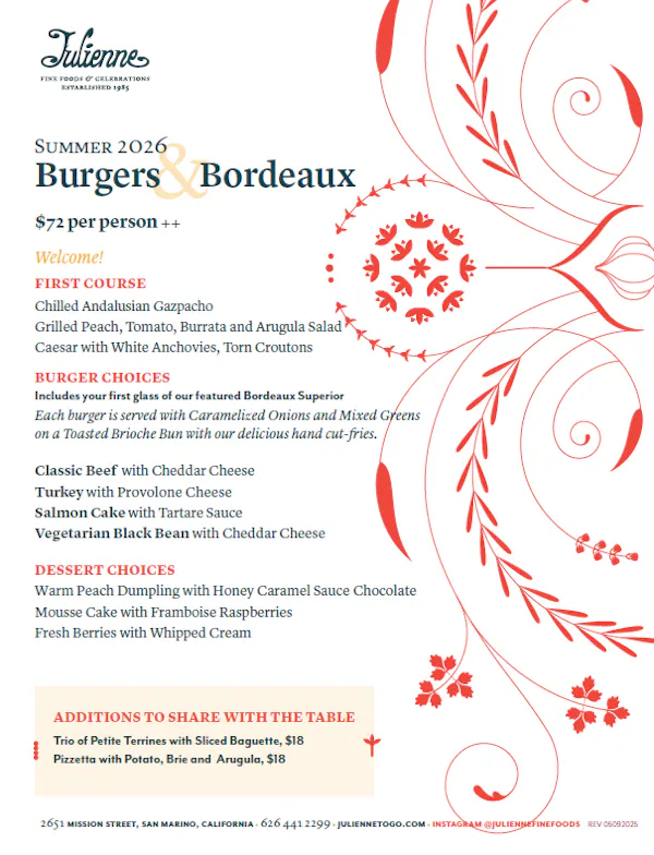 restaurant menu