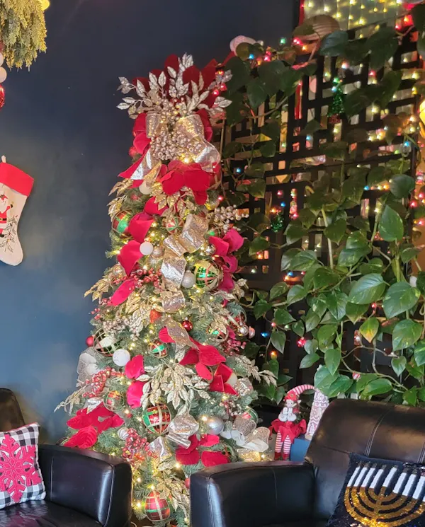 red, christmas decoration, event, christmas day, christmas tree, lighting