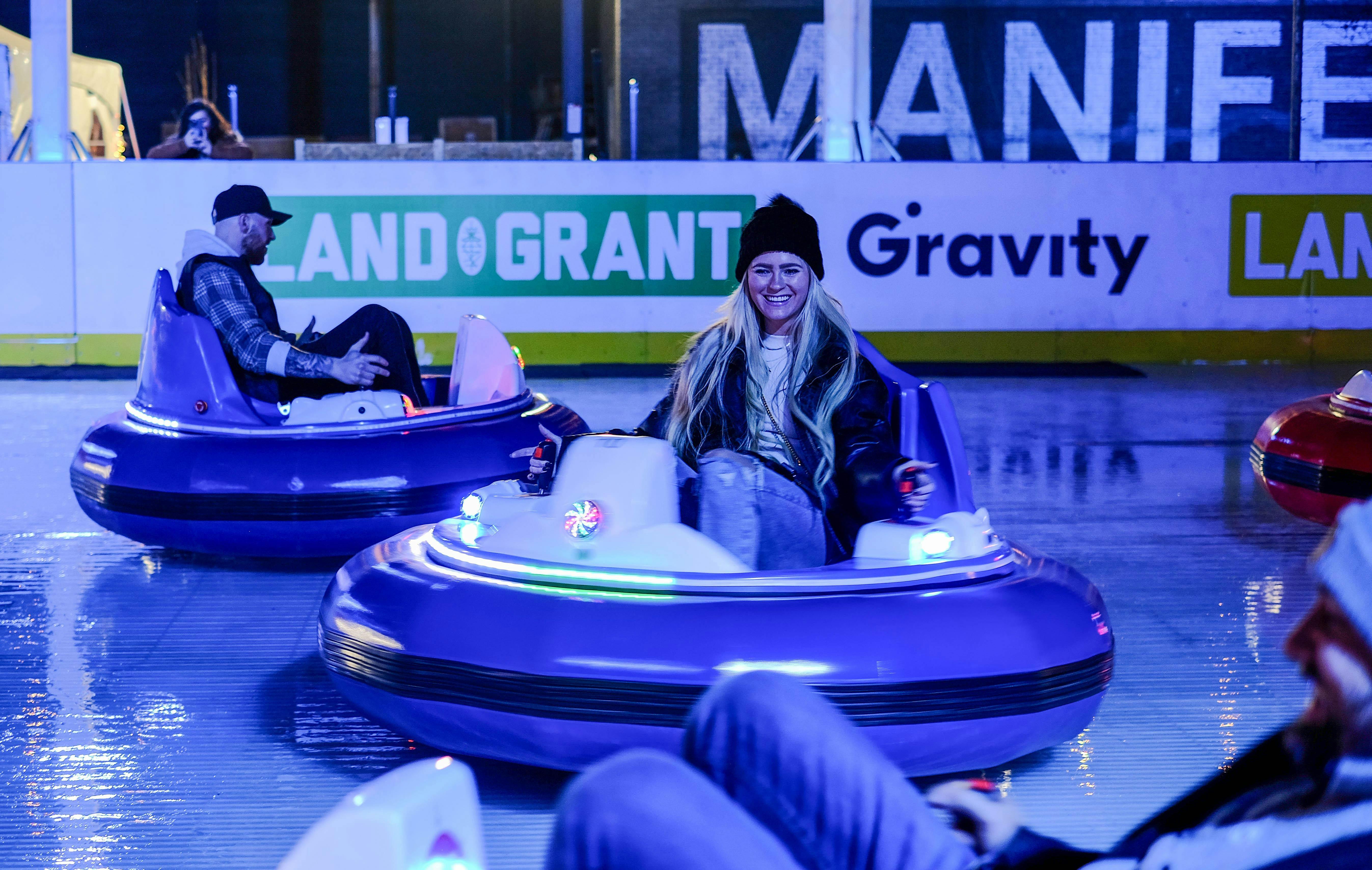 Land Grant Brewing Company Ice Bumper Car Ride at Land Grant at