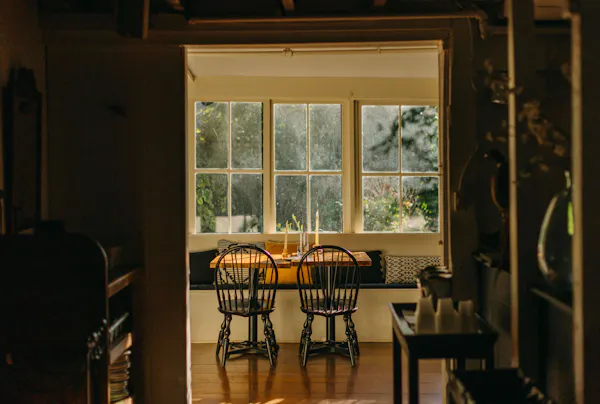 furniture, chair, table, window, wood, floor