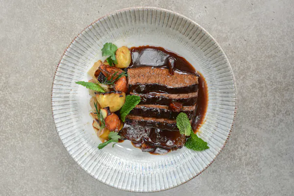 food, ingredient, meat, cooking, beef, tableware