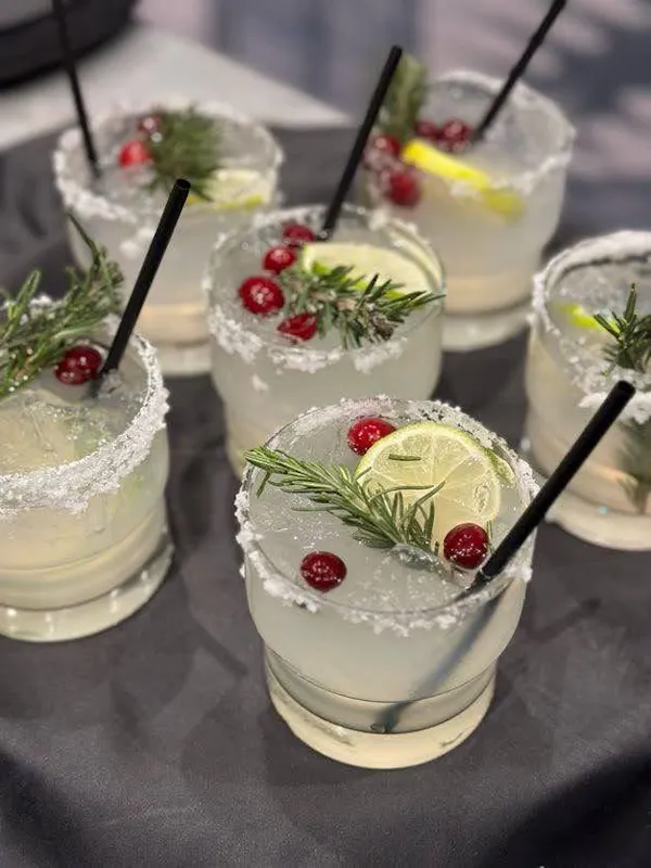 alcoholic drink, tableware, ingredient, fruit, cocktail garnish, food