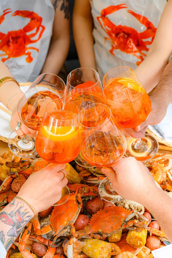tableware, food, orange, drinkware, seafood, cocktail