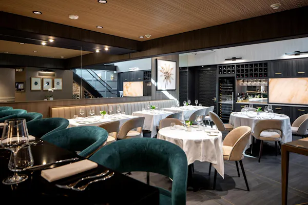 restaurant, chair, design, hotel, tablecloth