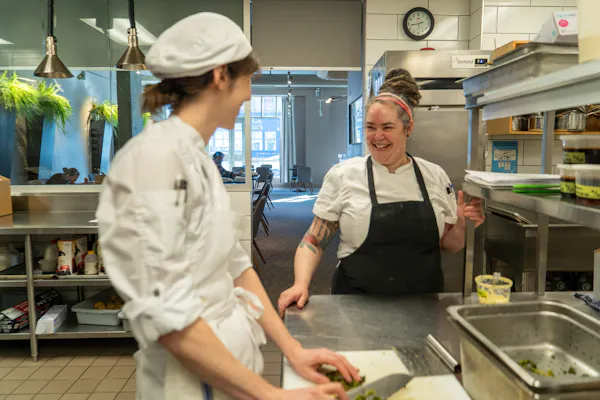 cook, chef, kitchen, uniform, cooking, smile