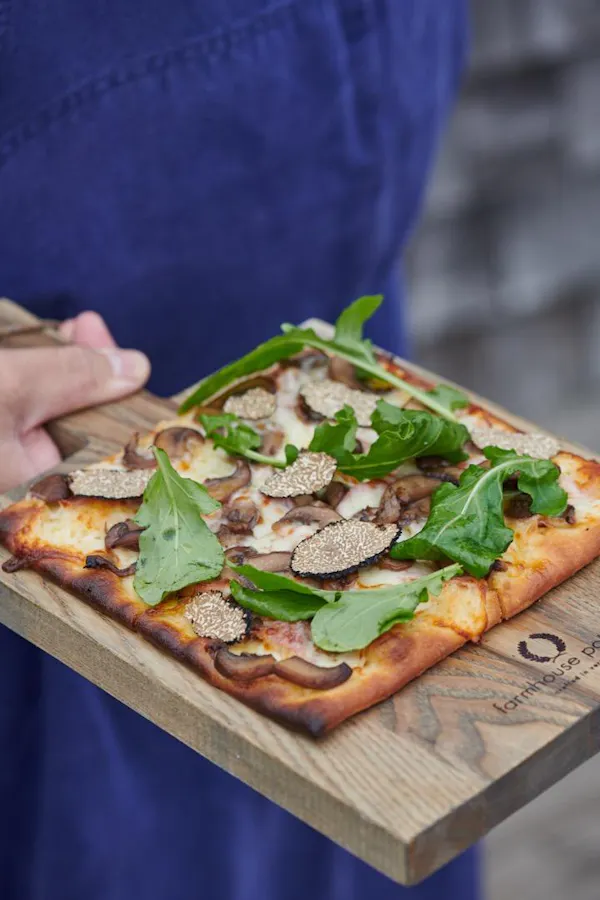 food, ingredient, pizza, cutting board, recipe, produce