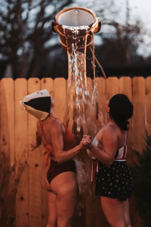 water, muscle, fountain, brassiere, shorts, happy