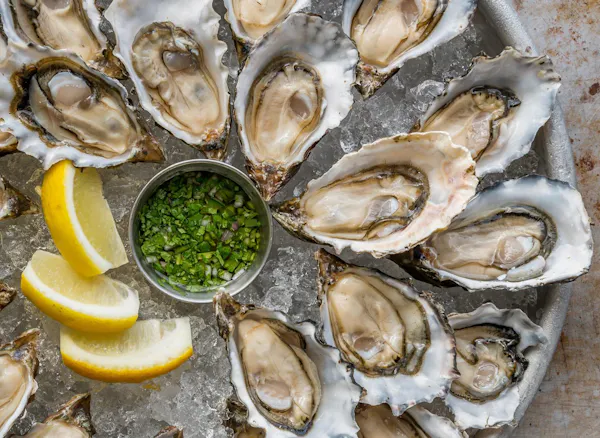 food, oyster, seafood, bivalvia, lemon, ingredient
