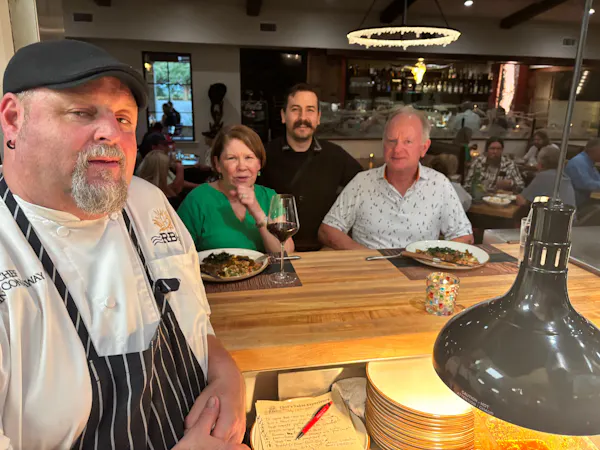 shirt, smile, furniture, restaurant, chef, cook