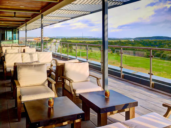 furniture, chair, restaurant, outdoor furniture, dusk, resort