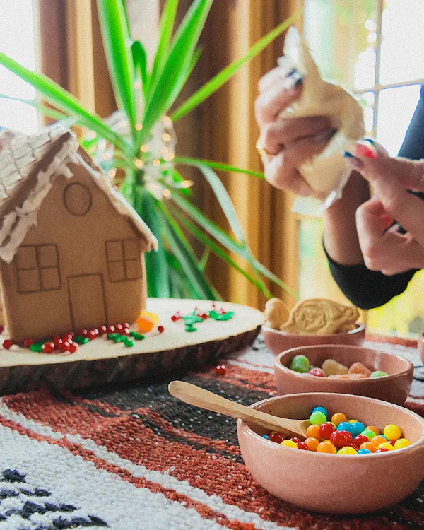 food, tableware, ingredient, gingerbread house, finger food, baking
