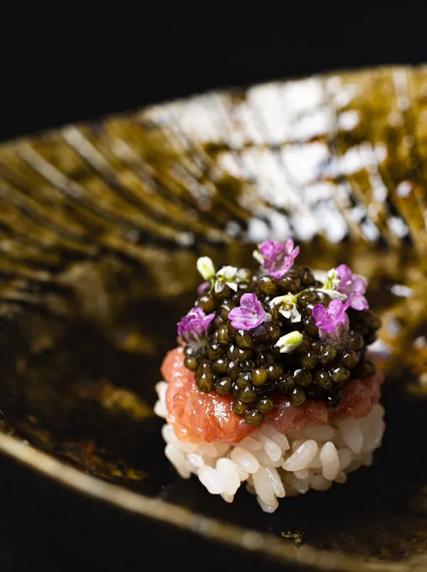 food, tableware, recipe, ingredient, sushi, rice