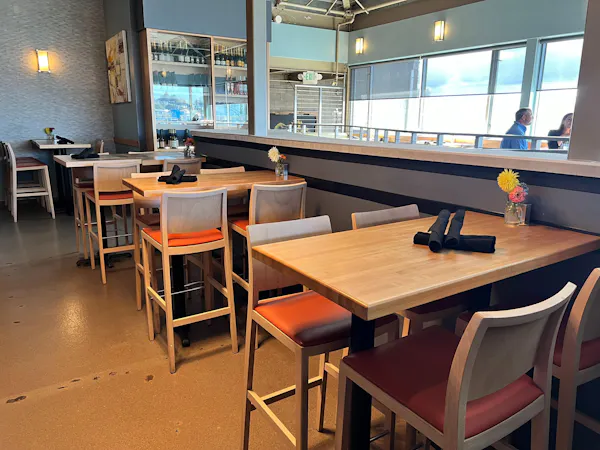 furniture, ceiling, restaurant, glass, chair, varnish