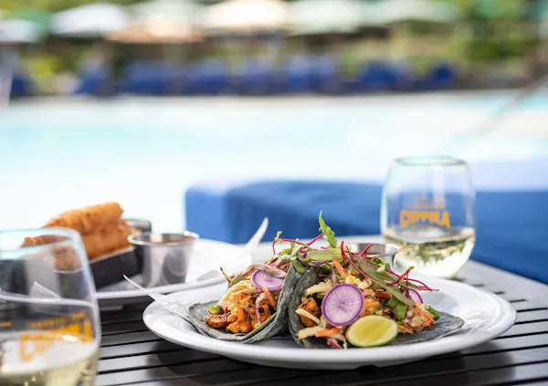 tableware, food, furniture, table, restaurant, chair