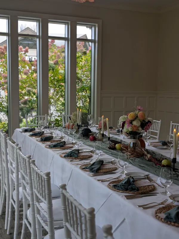 furniture, table, tablecloth, tableware, stemware, drinkware