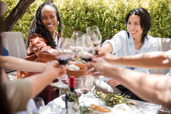 smile, tableware, drinkware, chair, wine glass, stemware