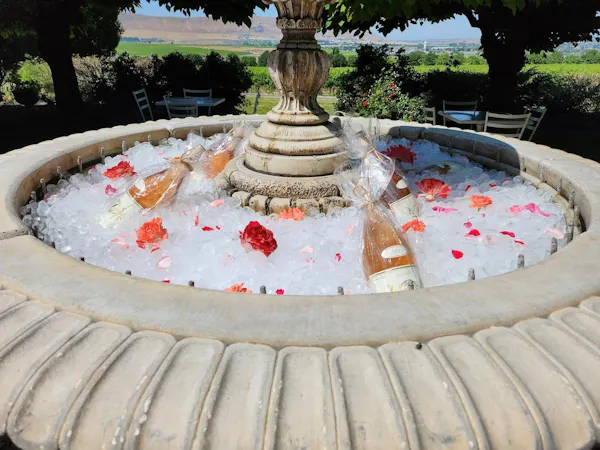 fountain, water feature, garden, spring, leisure, park