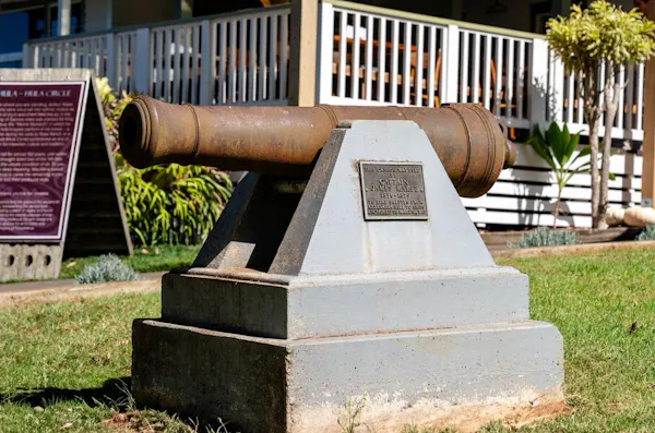 cannon, lawn, park