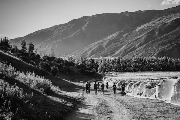 mountainous landforms, mountain, monochrome photography, highland, hill, valley