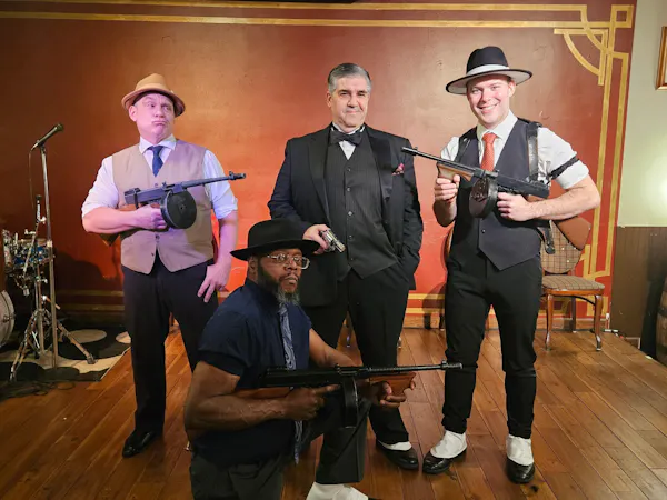gun, hat, firearm, sun hat, air gun, entertainment