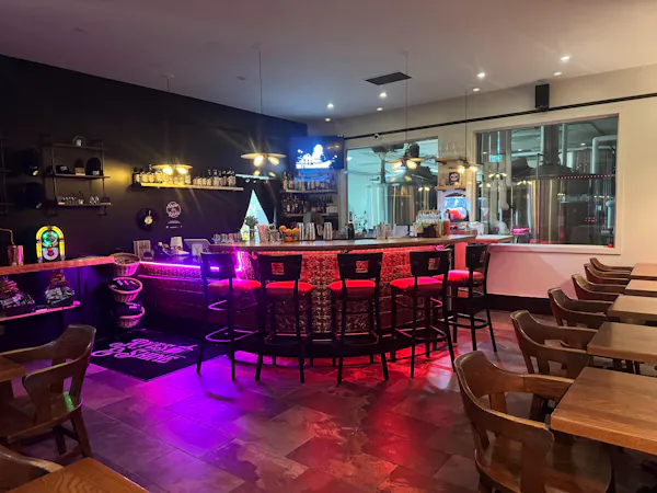 lighting, furniture, restaurant, bar, ceiling, light fixture