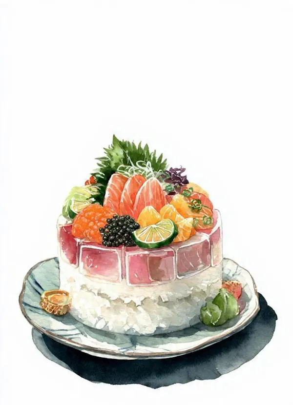 food, ingredient, cake, dessert, sushi, culinary arts