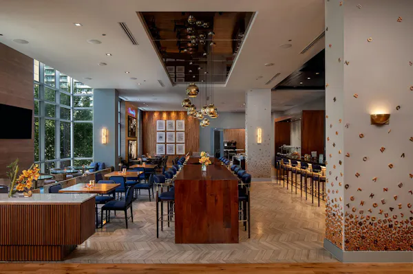 furniture, ceiling, flooring, restaurant, chair, glass