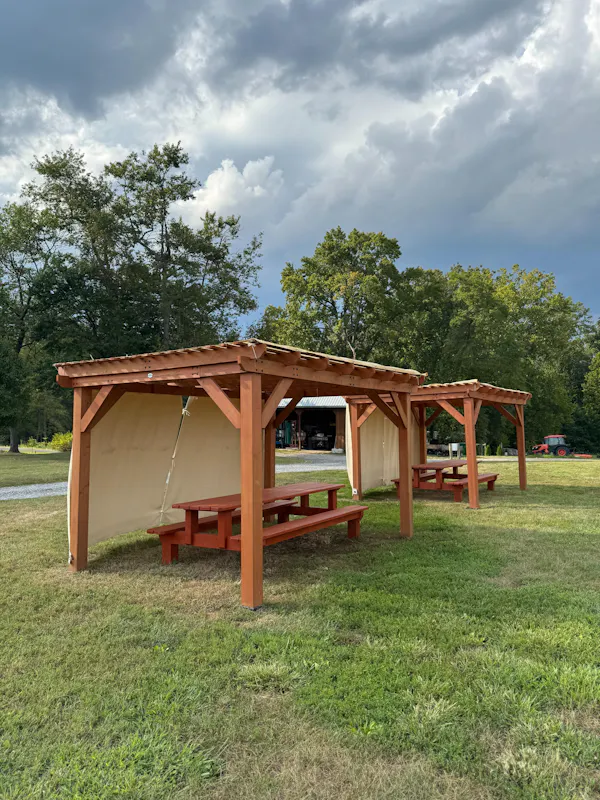 wood, picnic table, gazebo, canopy, shade, outdoor table