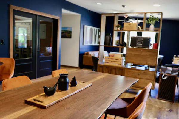 furniture, wood, flooring, table, floor, lighting