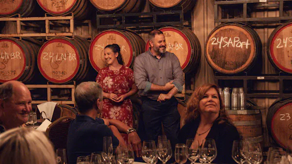 smile, barrel, winery, wine cellar