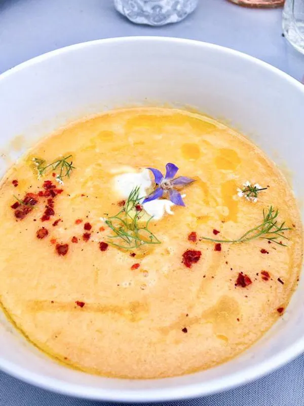 food, tableware, ingredient, soup, carrot and red lentil soup, bisque