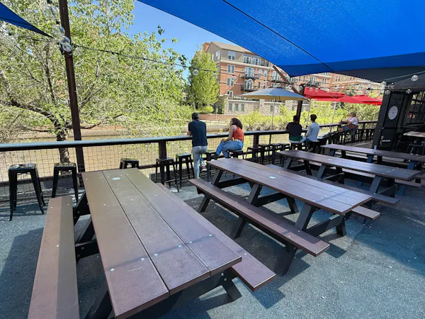 furniture, table, outdoor table, leisure, chair, restaurant