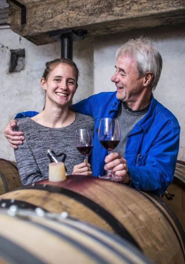 smile, happiness, barrel, winery, vacation, wine tasting