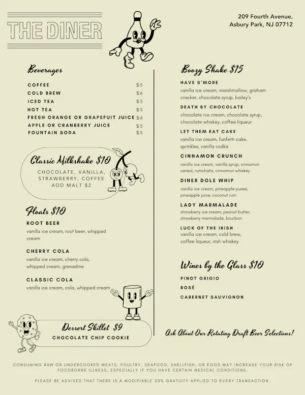 text, font, number, restaurant menu, design, document
