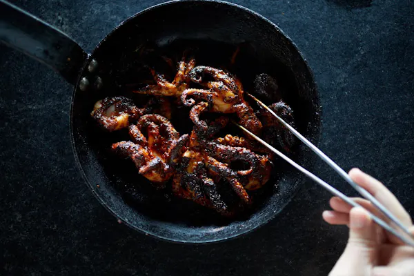 food, ingredient, seafood, cooking, frying pan, recipe