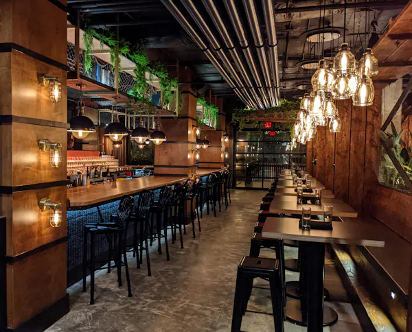 table, drinking establishment, wood, building, chair, barware