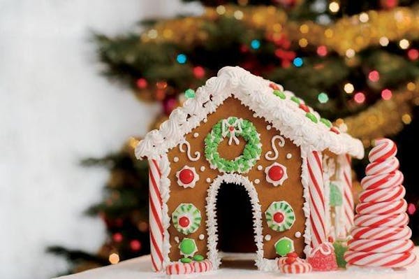 food, christmas ornament, gingerbread house, christmas tree, wood, christmas decoration